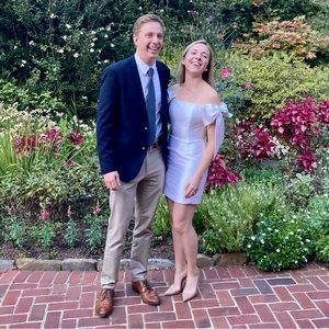 Alexia Maria Isabella White Silk and Wool Mini Dress, Size 4